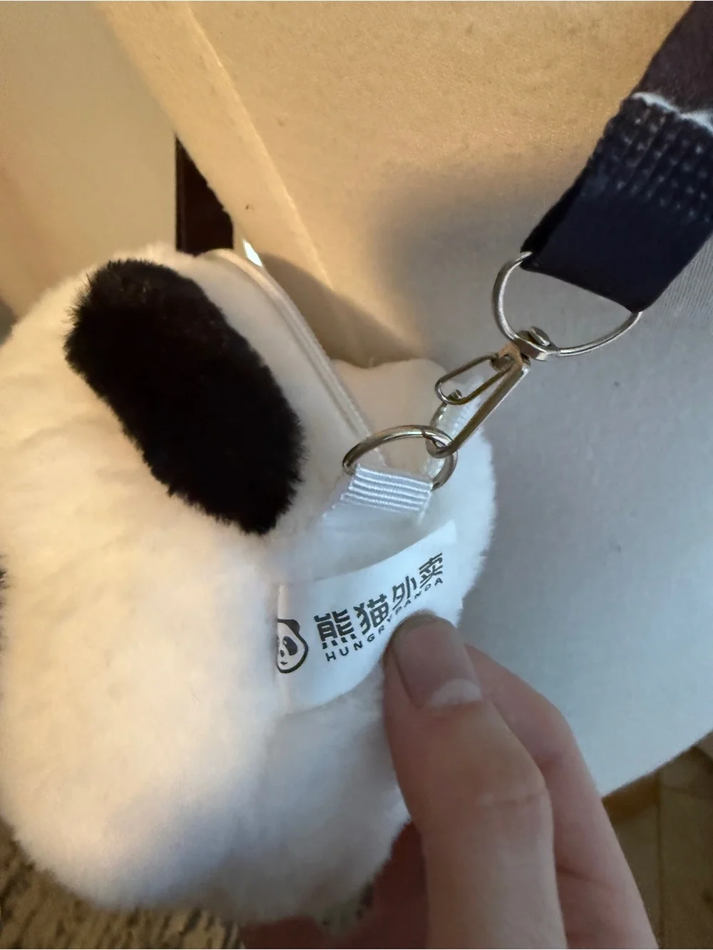 Plush Panda Crossbody Bag - White & Black Kids Accessory